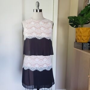 Elegant Lace Pleated Dress Size 2